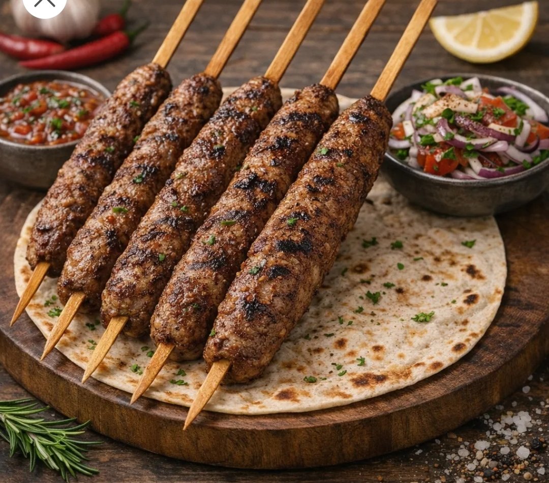 كبة مشوية على السيخ